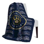milwaukee brewers fan pride navy blue blanket top rated
