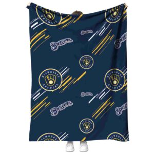 milwaukee brewers fan spirit navy blue blanket best selling