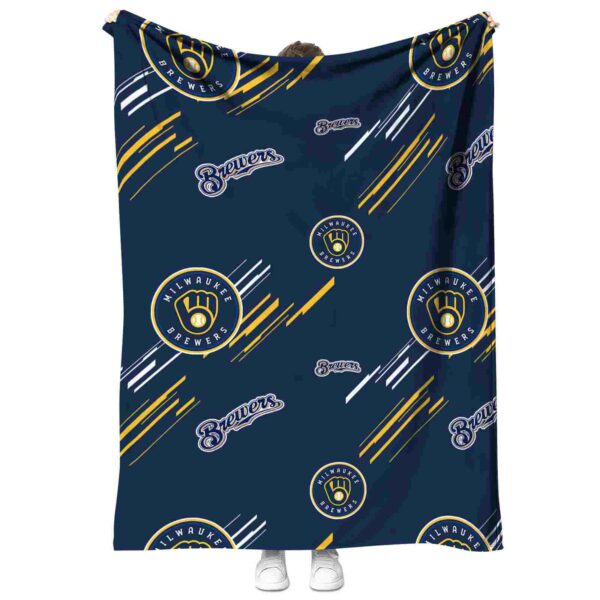 milwaukee brewers fan spirit navy blue blanket best selling
