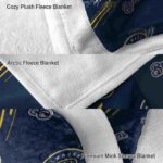milwaukee brewers fan spirit navy blue blanket premium grade