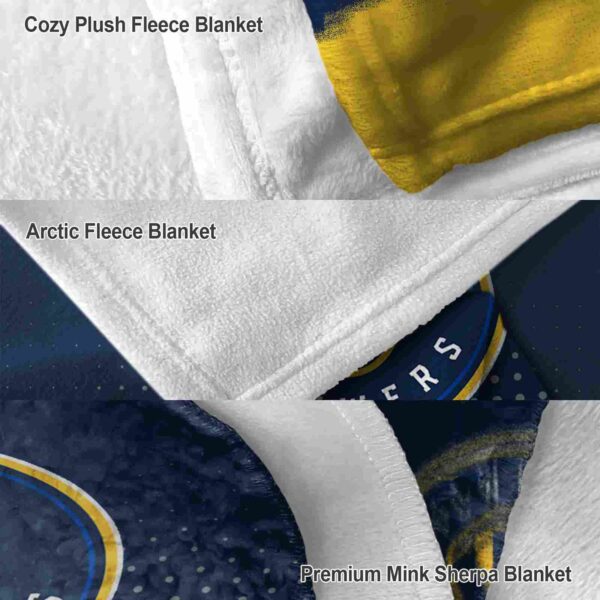 milwaukee brewers gradient dots navy blue blanket premium grade