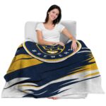 milwaukee brewers paint streaks navy blue white blanket latest model