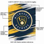 milwaukee brewers paint streaks navy blue white blanket new arrival