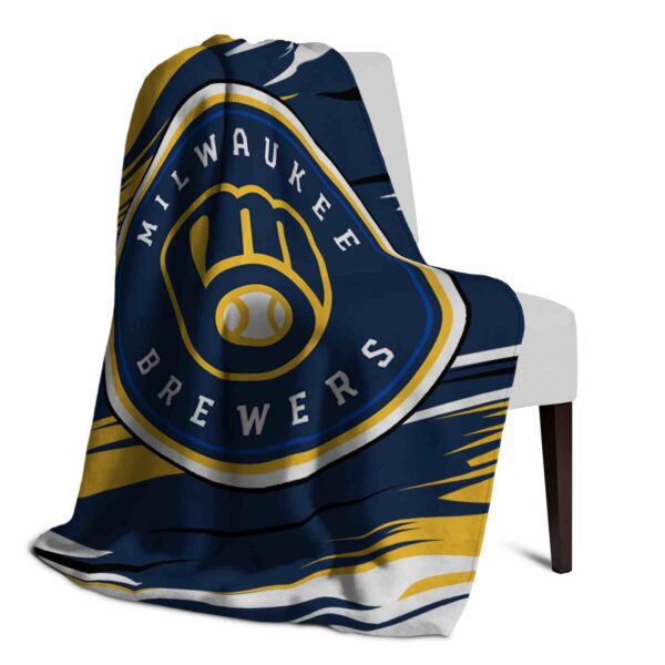 milwaukee brewers paint streaks navy blue white blanket top rated