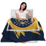 milwaukee brewers splatter effect navy blue blanket best selling