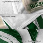 milwaukee bucks brushstrokes green white blanket best selling
