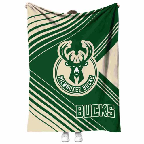 milwaukee bucks diagonal stripes green blanket best selling