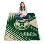milwaukee bucks diagonal stripes green blanket high quality