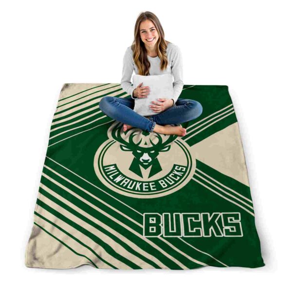 milwaukee bucks diagonal stripes green blanket high quality