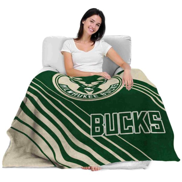 milwaukee bucks diagonal stripes green blanket latest model