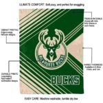 milwaukee bucks diagonal stripes green blanket new arrival