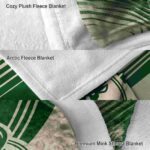 milwaukee bucks diagonal stripes green blanket premium grade