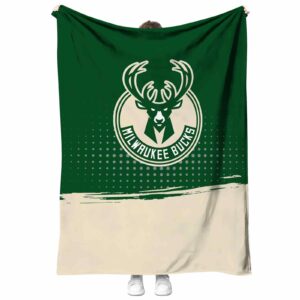 milwaukee bucks gradient dots green blanket best selling