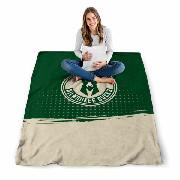 milwaukee bucks gradient dots green blanket high quality