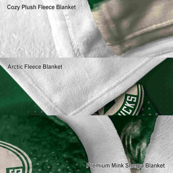 milwaukee bucks gradient dots green blanket premium grade