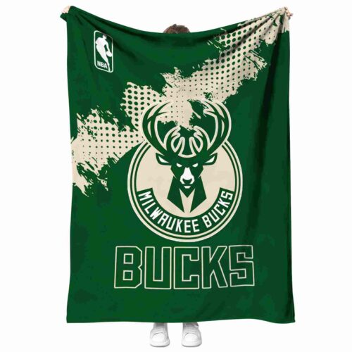 milwaukee bucks grunge texture green blanket best selling