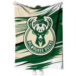 milwaukee bucks paint streaks green white blanket best selling