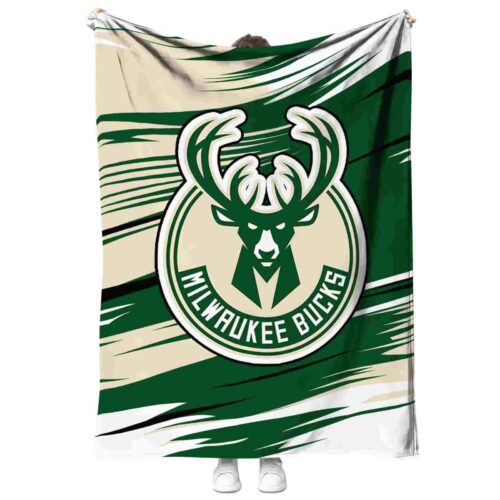 milwaukee bucks paint streaks green white blanket best selling