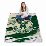 milwaukee bucks paint streaks green white blanket best selling