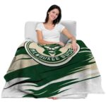 milwaukee bucks paint streaks green white blanket best selling