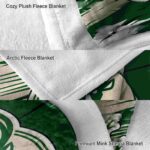 milwaukee bucks paint streaks green white blanket best selling