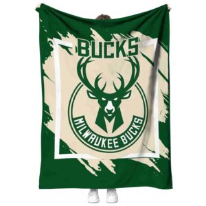 milwaukee bucks splatter effect green blanket best selling