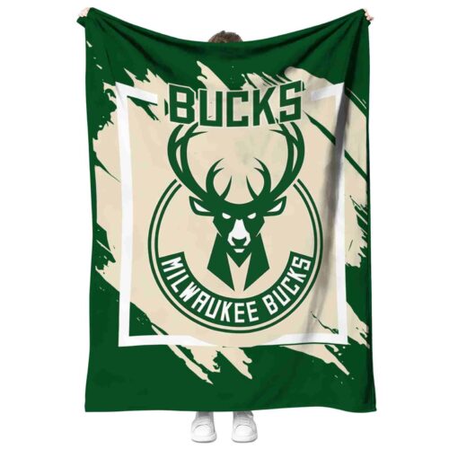 milwaukee bucks splatter effect green blanket best selling