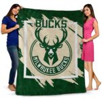 milwaukee bucks splatter effect green blanket fashion forward