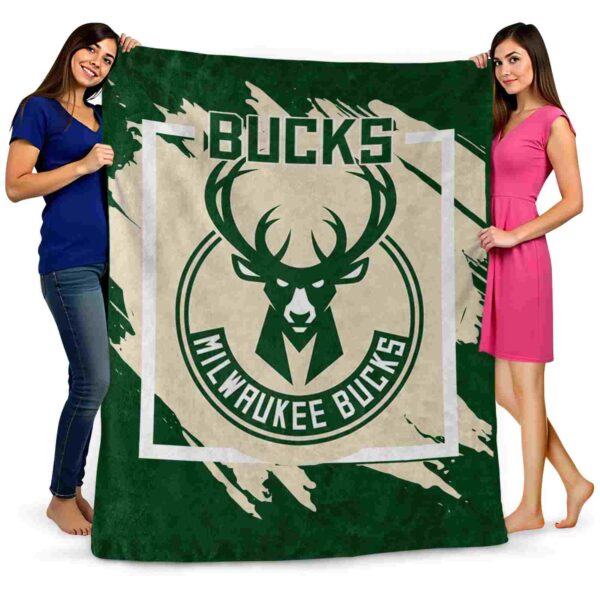milwaukee bucks splatter effect green blanket fashion forward