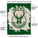 milwaukee bucks splatter effect green blanket new arrival