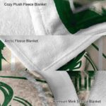 milwaukee bucks splatter effect green blanket premium grade