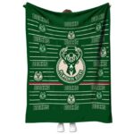 milwaukee bucks striped pattern green blanket best selling