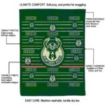 milwaukee bucks striped pattern green blanket new arrival