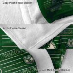 milwaukee bucks striped pattern green blanket premium grade