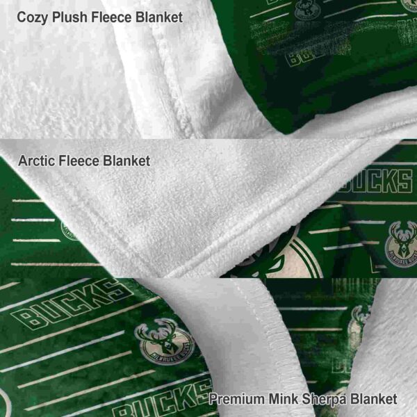 milwaukee bucks striped pattern green blanket premium grade