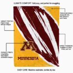 minnesota golden gophers brushstrokes maroon white blanket best selling