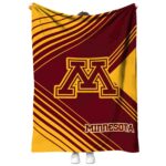 minnesota golden gophers diagonal stripes maroon blanket best selling