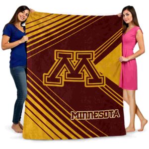 minnesota golden gophers diagonal stripes maroon blanket fashion forward