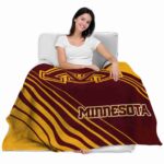 minnesota golden gophers diagonal stripes maroon blanket best selling