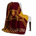 minnesota golden gophers diagonal stripes maroon blanket best selling
