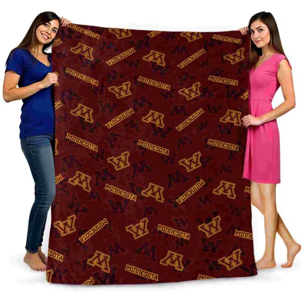 minnesota golden gophers diehard fans maroon blanket fashion forward