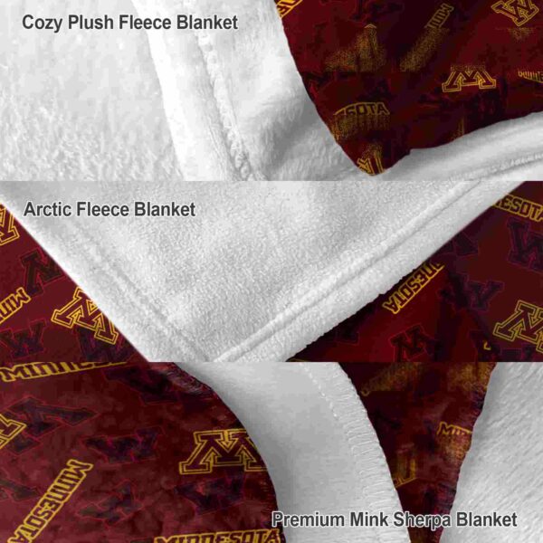 minnesota golden gophers diehard fans maroon blanket premium grade