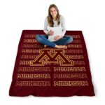 minnesota golden gophers fan pride maroon blanket high quality