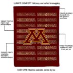 minnesota golden gophers fan pride maroon blanket new arrival