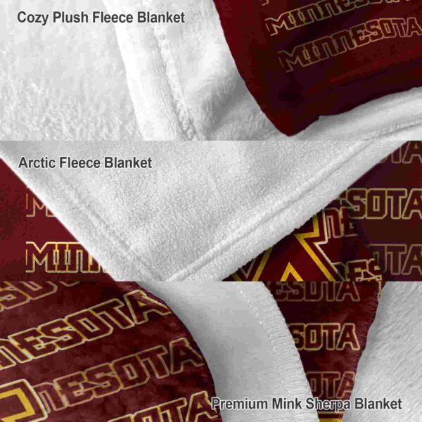 minnesota golden gophers fan pride maroon blanket premium grade