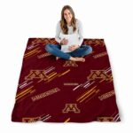 minnesota golden gophers fan spirit maroon blanket high quality