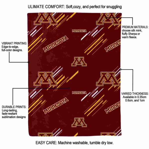 minnesota golden gophers fan spirit maroon blanket new arrival