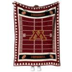 minnesota golden gophers football field maroon blanket best selling