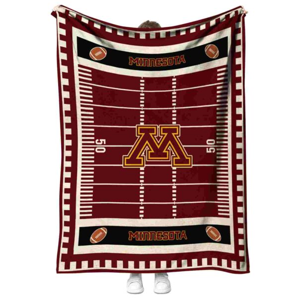 minnesota golden gophers football field maroon blanket best selling