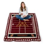 minnesota golden gophers football field maroon blanket high quality